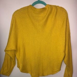 Leith Dolman Sleeve Ribbed Pullover Dolman Sleeve Sweater Bright‎ Yellow XS